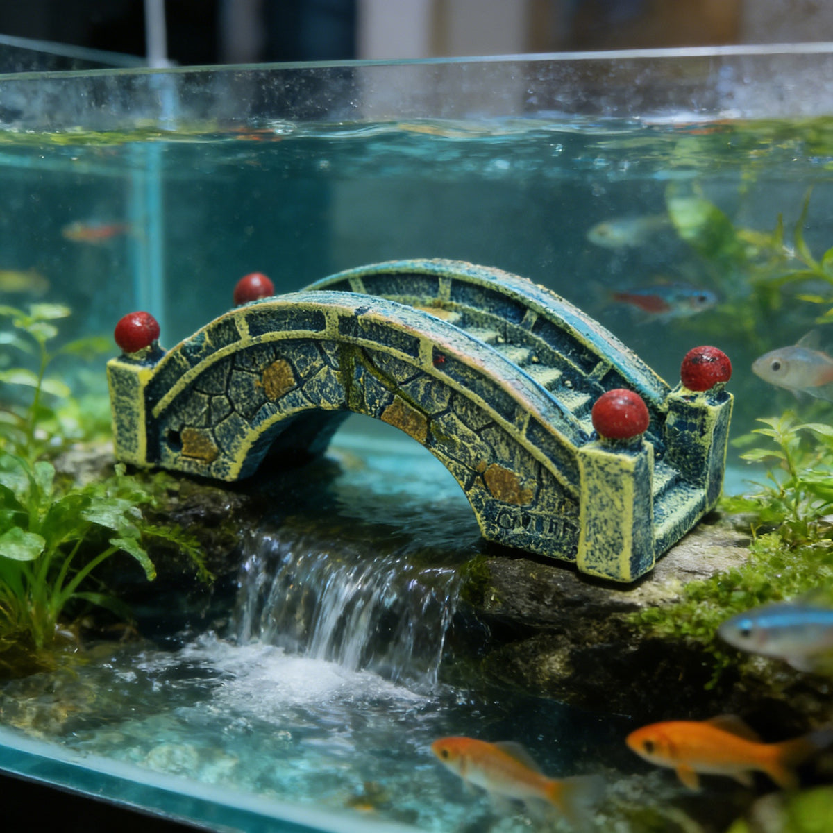 Chinese Retro Miniature Stone Arch Bridge Ornament for Micro Landscape Planter Decor
