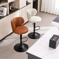 Adjustable Swivel Bar Stool with Backrest for Home Kitchen or Commercial Bar