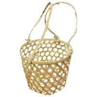 Handwoven Bamboo Wicker Picnic Basket with Handle for Fruit Storage and Gifts