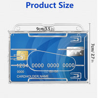 Clear Hard Plastic ID Card Holder for School, Bus, and Exhibition Badges