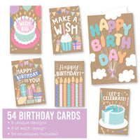 2026 Happy Birthday Cartoon Text Card Birthday Greeting Card