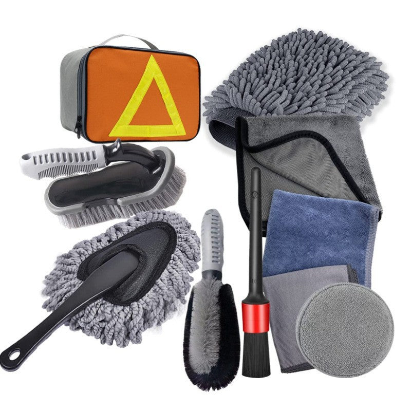 Car Detailing Brush Set - 10-Piece Automotive Cleaning Kit for Interior and Exterior