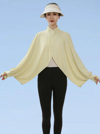 Women's Sun Protection Shawl with Face Mask for Outdoor Cycling and Driving