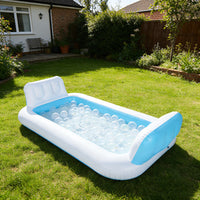 Inflatable Kids Paddling Pool with Fishing Game for Babies and Toddlers, Outdoor Water Play Center