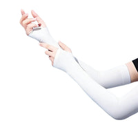 Unisex Ice Silk Cooling Arm Sleeves for Outdoor Sports Sun Protection