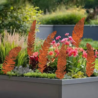 Creative Feathered Plant Metal Silhouette for Outdoor Garden and Lawn Art Decor