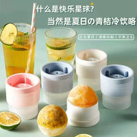 Silicone Sphere Ice Ball Maker Mold for Whiskey and Cocktails, Easy Release Large Ice Cube Tray