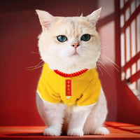 Pet Collar with Bell for Cats, Dogs, and Rabbits - Lucky Charm Design