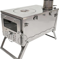 Star-Pro Stainless Steel Portable Folding Wood Burning Stove for Outdoor Camping Tent Heating