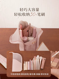 Portable Makeup Brush Organizer Bag for Travel, Multi-functional Cosmetic Pouch