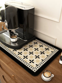 Diatomaceous Earth Coffee Machine Mat Quick Dry Absorbent Heat Resistant Bar Countertop Kitchen Drainer Pad