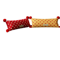 Vintage Polka Dot Lumbar Pillow Cover / Pillow with Insert for Sofa & Car