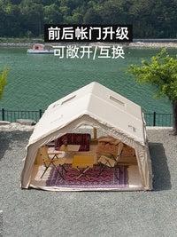 Coody Inflatable Camping Tent, Ridge Rainproof Outdoor Shelter, 1 Bedroom 1 Living Room, Easy Setup