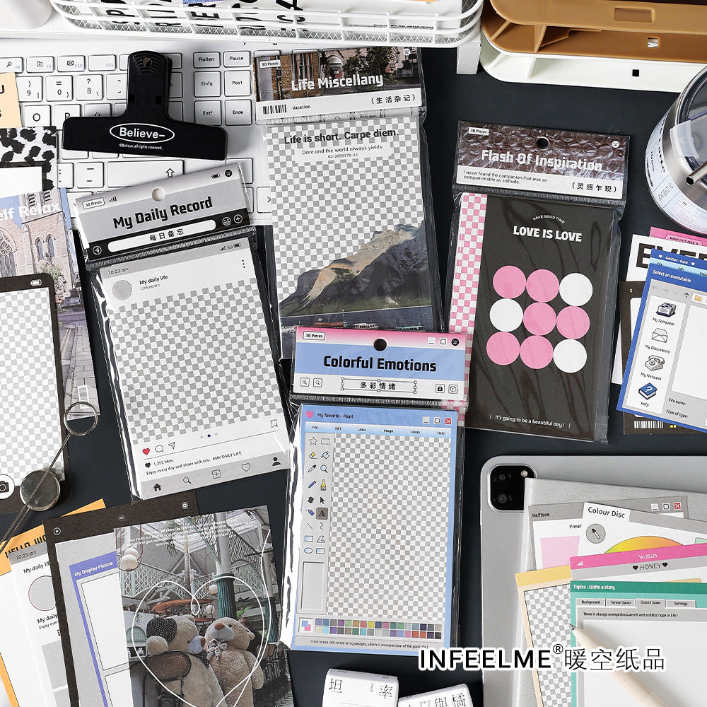Infeel.Me Vintage Memo Pad & Scrapbooking Paper Pack