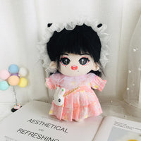 20cm Doll Clothes Set: Pleated Skirt, Headband & Bag for Cotton Dolls - Unicorn & Daisy Styles