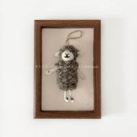 Handmade Felt Sheep Keychain Car Charm Bag Pendant