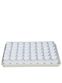 Mini Square Succulent Planter Pot with 4 Holes, Plastic Seedling Tray and Drip Tray for Balcony Gardening