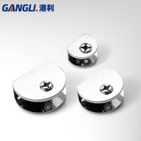 Zinc Alloy Glass Clamp Shelf Support Brackets for Glass Partitions