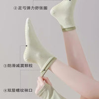 Non-Slip Yoga Pilates Socks for Women, Pure Cotton, Breathable, for Indoor Fitness & Exercise