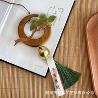 Zen Style Wooden Wind Chime Wall Decor with Pine Design for Entryway