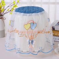 Air Fryer Dust Cover with Lace Embroidery for Kitchen Appliances