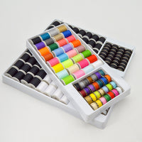 60-Piece Polyester Sewing Thread Kit with Bobbins for Home Sewing Machines