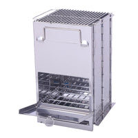 Portable Square Camping Grill and Wood Stove for Outdoor BBQ