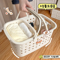 Portable Shower Caddy Basket for Bathroom Dormitory, Quick-Dry Storage Tote with Wet/Dry Separation