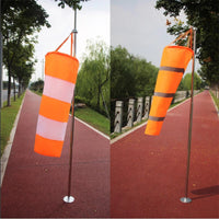 Outdoor Reflective Fluorescent Wind Direction Indicator Wind Sock Thickened Waterproof Luminous Wind Vane for Safety Inspection