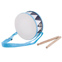 Kids' Wooden Snare Drum with Straps and Drumsticks, Percussion Instrument for Dance and Performance
