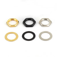 Electric Guitar Bass 6.35mm Audio Jack Output Nut and Washer Set