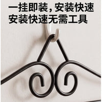 KAIJUN Iron Art Multi-functional Metal Flagpole Holder for Garden, Windproof Wall Mount Flag Bracket