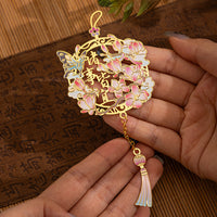 Butterfly Dream Tassel Bookmark, Chinese Style Hollow Metal Bookmark with Gift Box