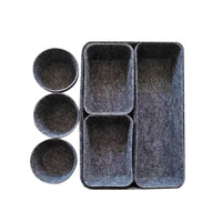 8-Piece Felt Storage Bins Set for Desk Organization
