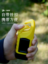 Portable Solar Hand Crank Flashlight with Power Bank Function for Outdoor Camping Emergency