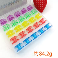 Wholesale Universal Colorful Plastic Bobbins Transparent Multifunctional Sewing Machine Thread Spools Iron Bobbin Boxed