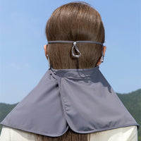 Women's UV Protection Sun Visor Face Mask with Integrated Shawl and Neck Cover
