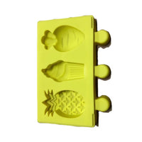 Creative Cartoon Fruit Shape Ice Cream Mold Food Grade Silicone DIY Popsicle Maker