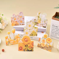 Ins Creative Oil Painting Artistic Flower Series 3D Greeting Card for Valentine's Day, Birthday, Teacher's Day Gift
