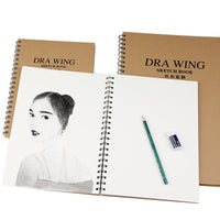 Sketchbook for Drawing and Art, A4/8K/16K Sizes, Student Grade