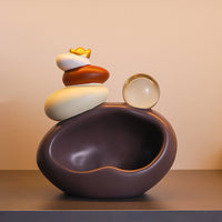 Feng Shui Stone Ornament for Entryway Key Storage and Home Decor