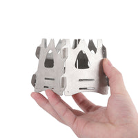 Outdoor Portable Stainless Steel Folding Wood Burning Camping Stove for BBQ and Cooking