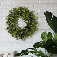 Artificial Eucalyptus and Milan Leaf Wreath for Wedding Decor and Photography Props