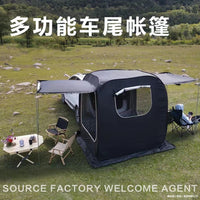SUV Car Tail Tent for Camping and Road Trips, Automatic Extension Rear Trunk Awning