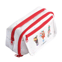 Dopamine Color Block Dachshund Flip Pencil Case for Students