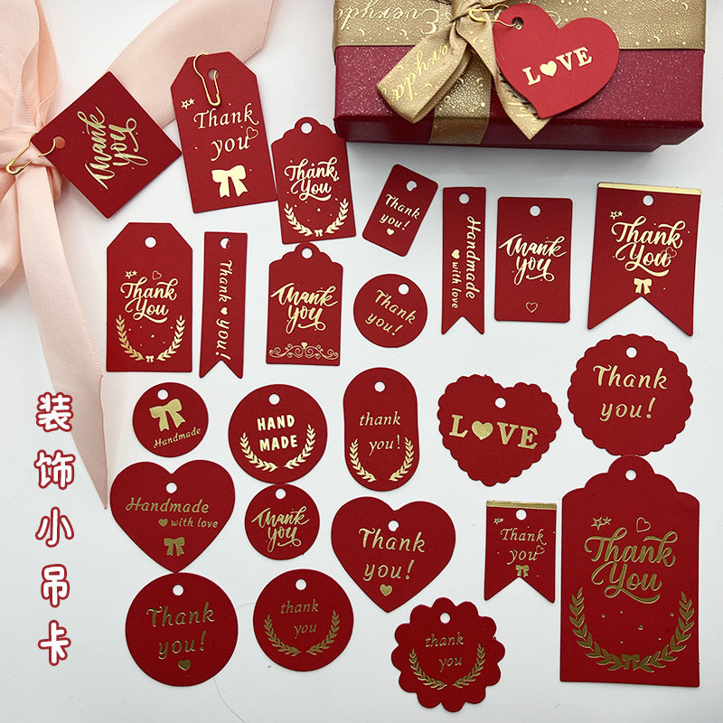 Premium Kraft Paper Thank You Tags for Amazon/eBay Listings - White Cardboard Paper Labels