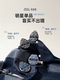 Momo's Workshop Denim Makeup Sponge with Cleanser for Flawless Foundation Application