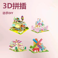 3D Puzzle DIY Miniature House Model Kit for Kids