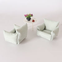 Miniature 1:12 Scale Dollhouse Single Sofa for BJD Dolls, Living Room Furniture Model