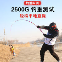 Raft Fishing Rod with Soft Tail Tip, 1.8m/2.1m, for Bridge Fishing, Fishing Tackle Set